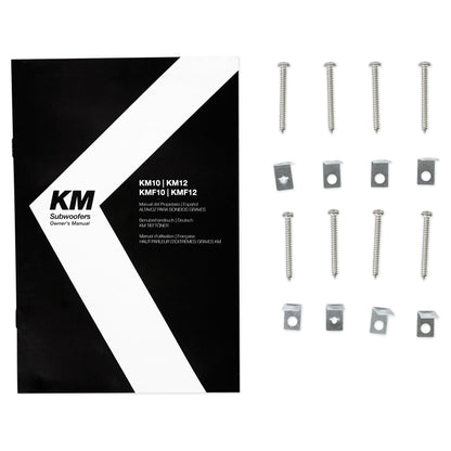 (2) KICKER 45KMF104 10" 350w Free-Air Marine Boat Subwoofers+Amplifier+Amp Kit