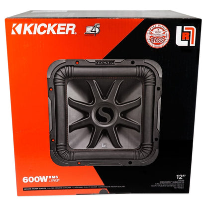 (2) KICKER 45L7R124 12" 2400w L7R Subwoofers Solo-Baric+Vented Sub Box Enclosure