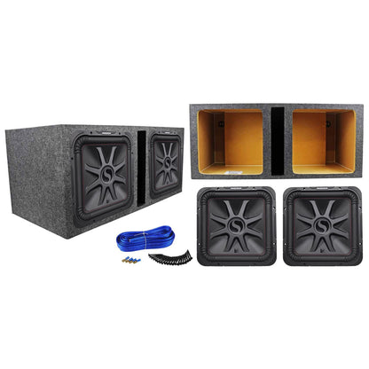 (2) KICKER 45L7R154 15" 3600w L7R Car Subwoofers+Vented Sub Box Enclosure L7R154
