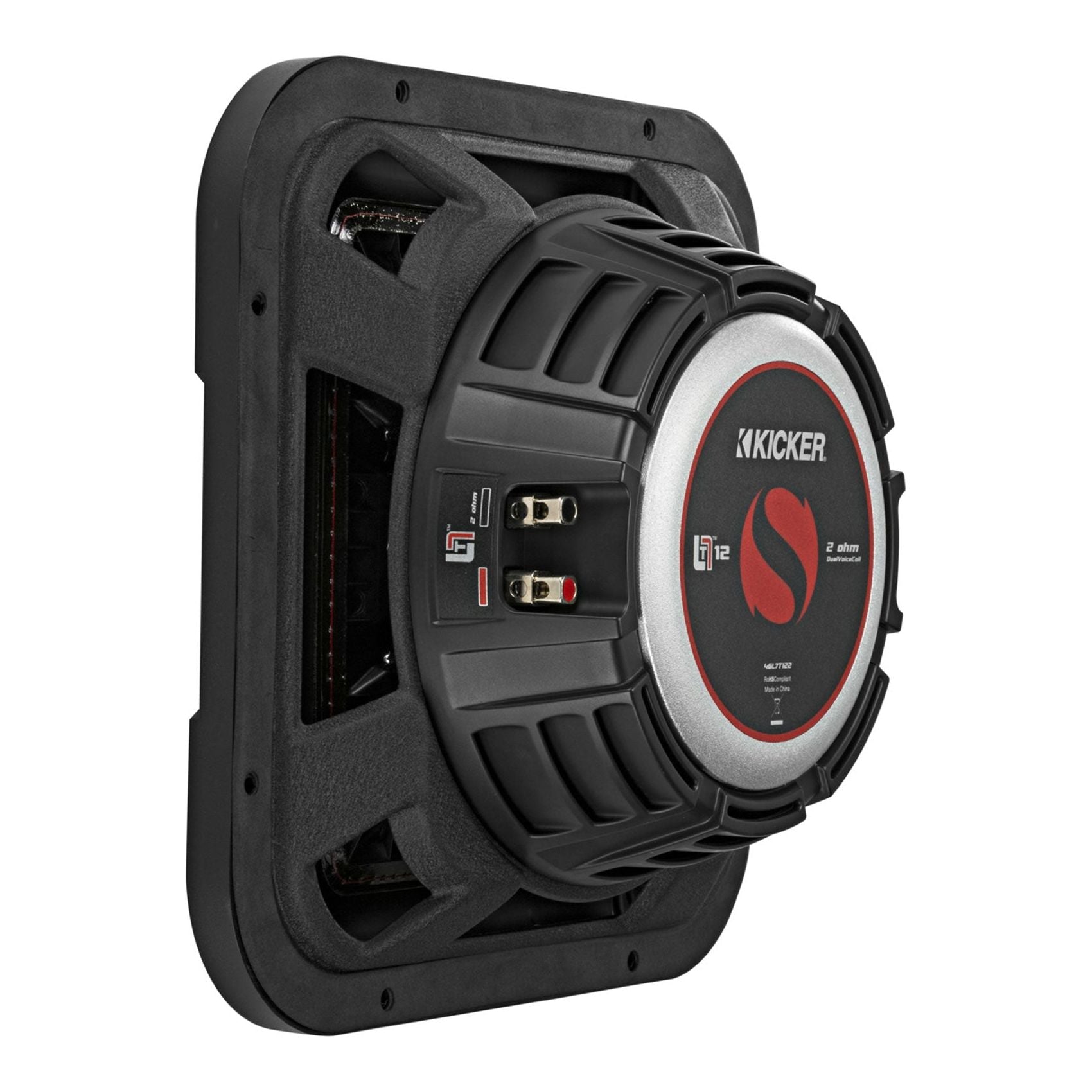 (2) KICKER 46L7T122 12" 1200w L7T Subwoofers Solo-Baric Subs+Amp+Vented Sub Box