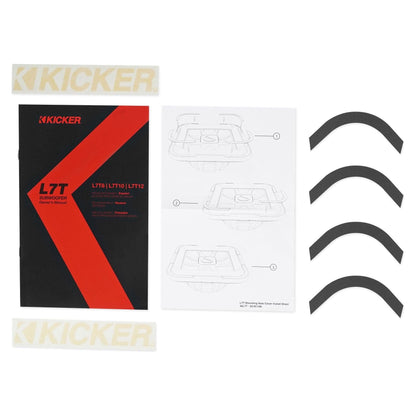 (2) KICKER 46L7T122 12" 1200w L7T Subwoofers Solo-Baric Subs+Amplifier+Amp Kit