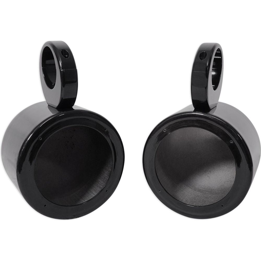 MAC525B 5.25" Black Wakeboard Pods 2-Pack + 360° Swivel Clamps Bundle