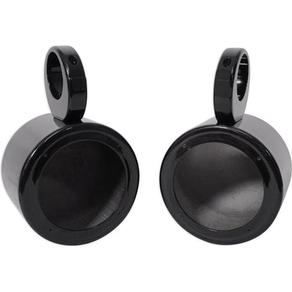 MAC525B 5.25" Black Wakeboard Pods 2-Pack + 360° Swivel Clamps Bundle