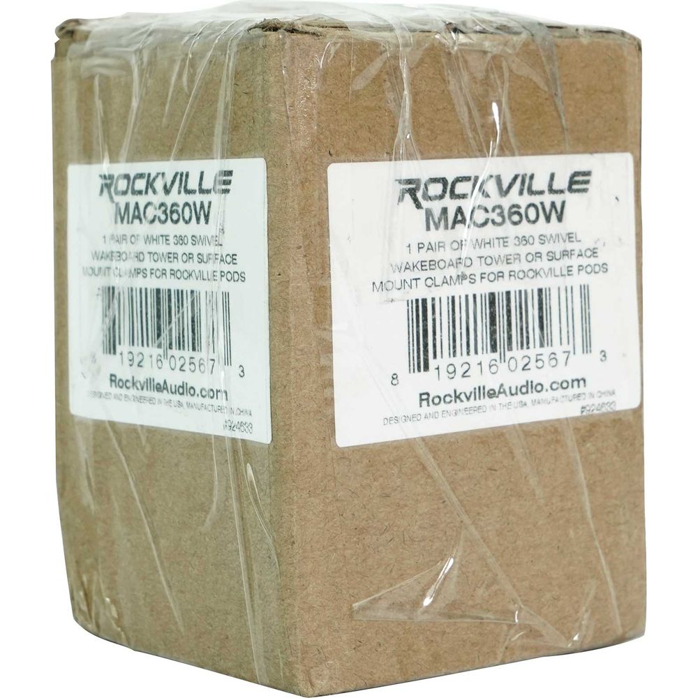 MAC69W White 6x9" Tower Speaker Pods 2-Pack + MAC360W Swivel Clamps Bundle