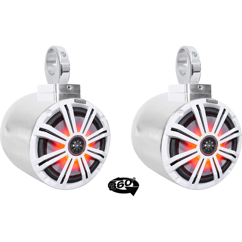 MAC80S Polished 7.7" Tower Speaker Pods 2-Pack + MAC360C Swivel Clamps Bundle