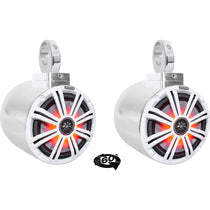 MAC80S Polished 7.7" Tower Speaker Pods 2-Pack + MAC360C Swivel Clamps Bundle