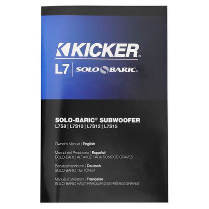 (2) Kicker L7S102 L7 10" 2400 Watt Solobaric Car Subwoofers + Sub Box 44L7S10-2
