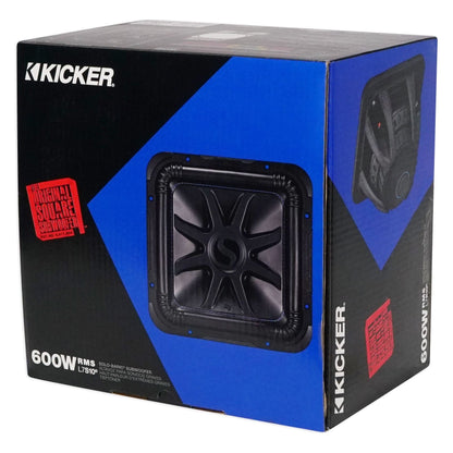 (2) Kicker L7S104 10" 2400 Watt solobaric L7S Car Subwoofers + Sub Box 44L7S10-4