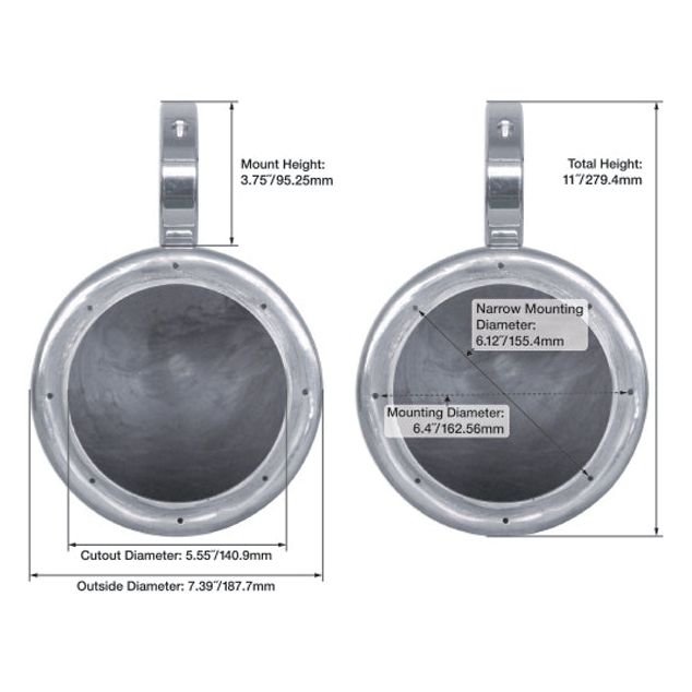 (2) MB QUART NF1-116 6.5" 80 Watt Marine Wakeboard Tower Speakers For Boat