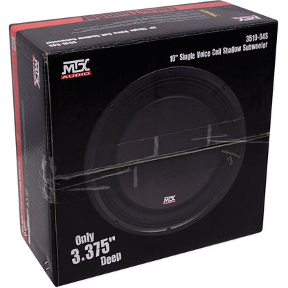 (2) MTX 3510-04S 10" 1200 Watt Shallow Slim Subwoofers Subs+Amplifier+Amp Kit