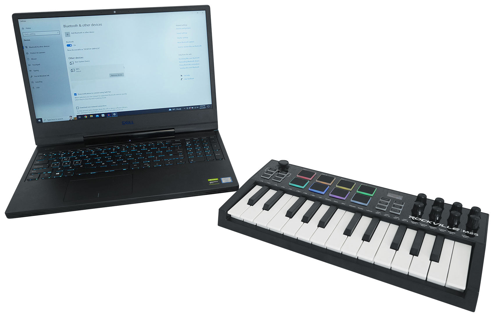 M25 Black Wireless MIDI Keyboard 25-Key + PRO‑M50 Headphones Bundle