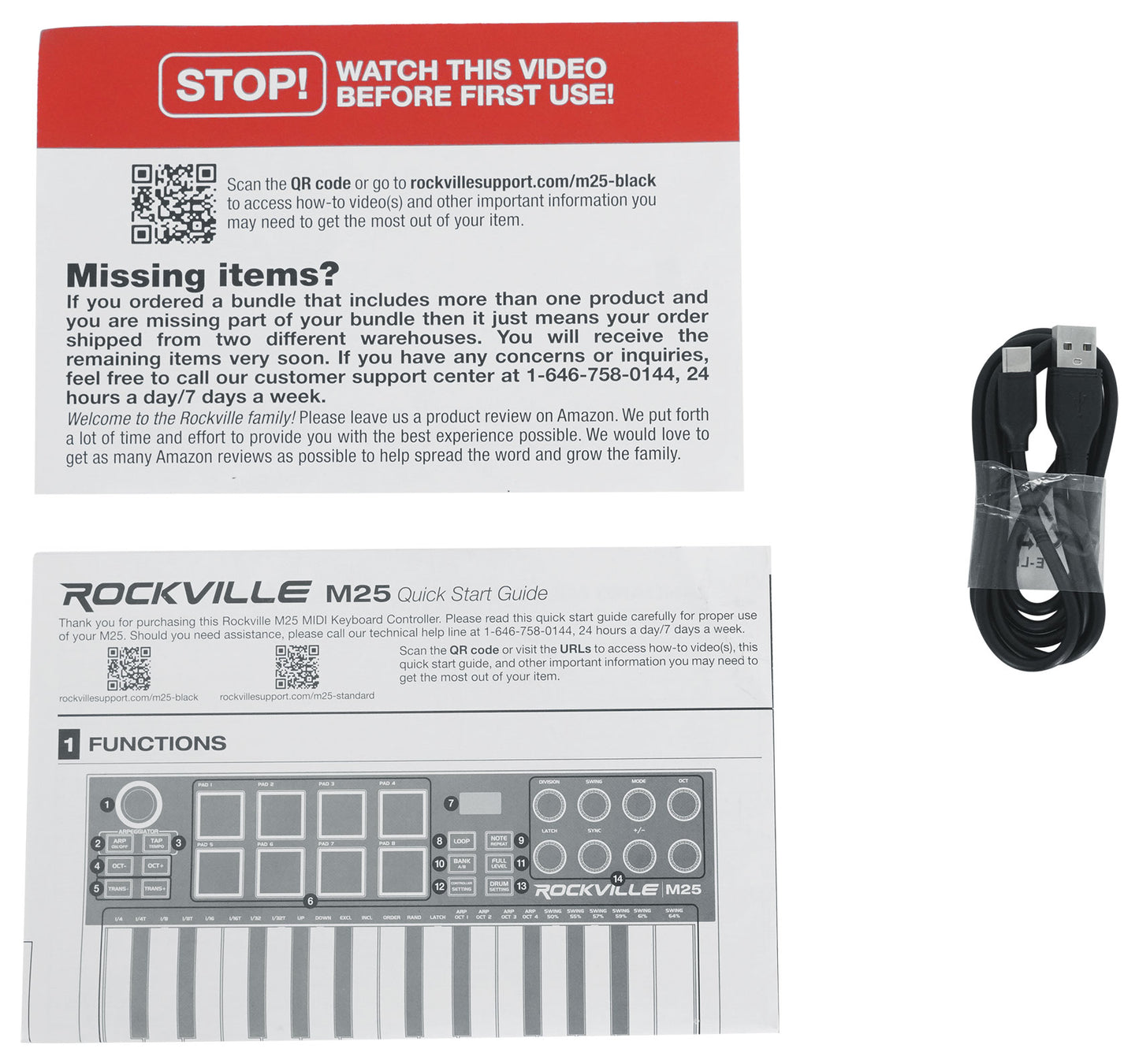 M25 Black Wireless MIDI Keyboard 25-Key + PRO‑M50 Headphones Bundle