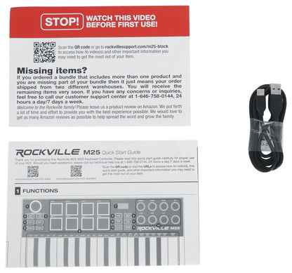 M25 Black Wireless MIDI Keyboard 25-Key + PRO‑M50 Headphones Bundle