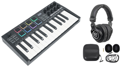 M25 Black Wireless MIDI Keyboard 25-Key + PRO‑M50 Headphones Bundle