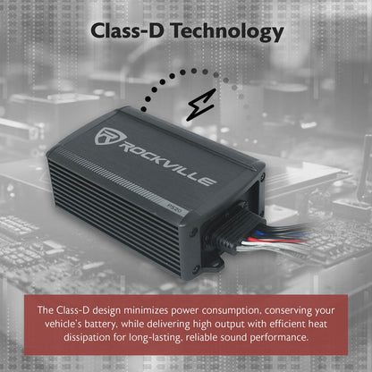 PS20 Micro Amplifier + RWK8ATV 8GA Amp Kit Bundle