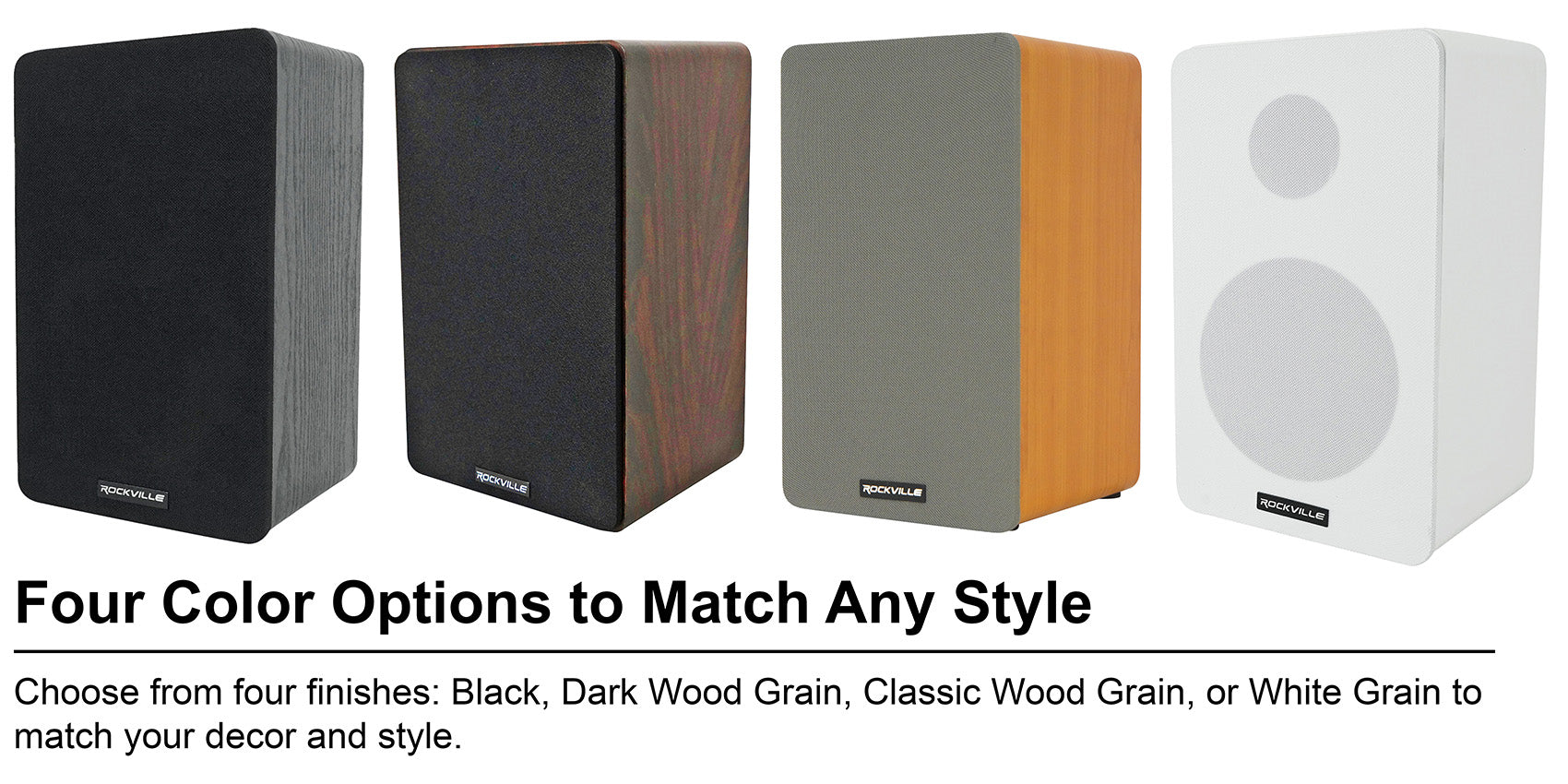 RockShelf 68D Dark Wood 2-Pack + SS28D Stands + FLX Dark Wood Bundle