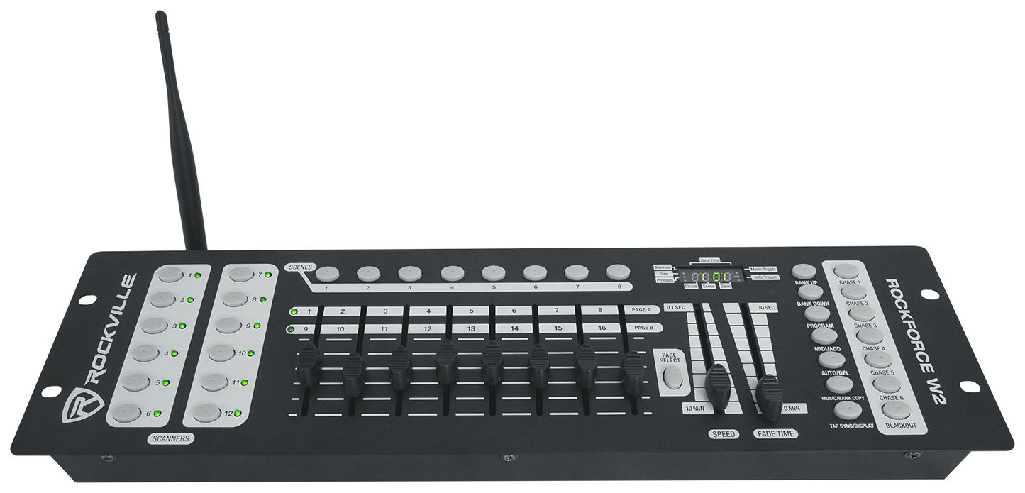 MINI IR4 Black 4-Pack + ROCKFORCE W2 DMX Controller Bundle