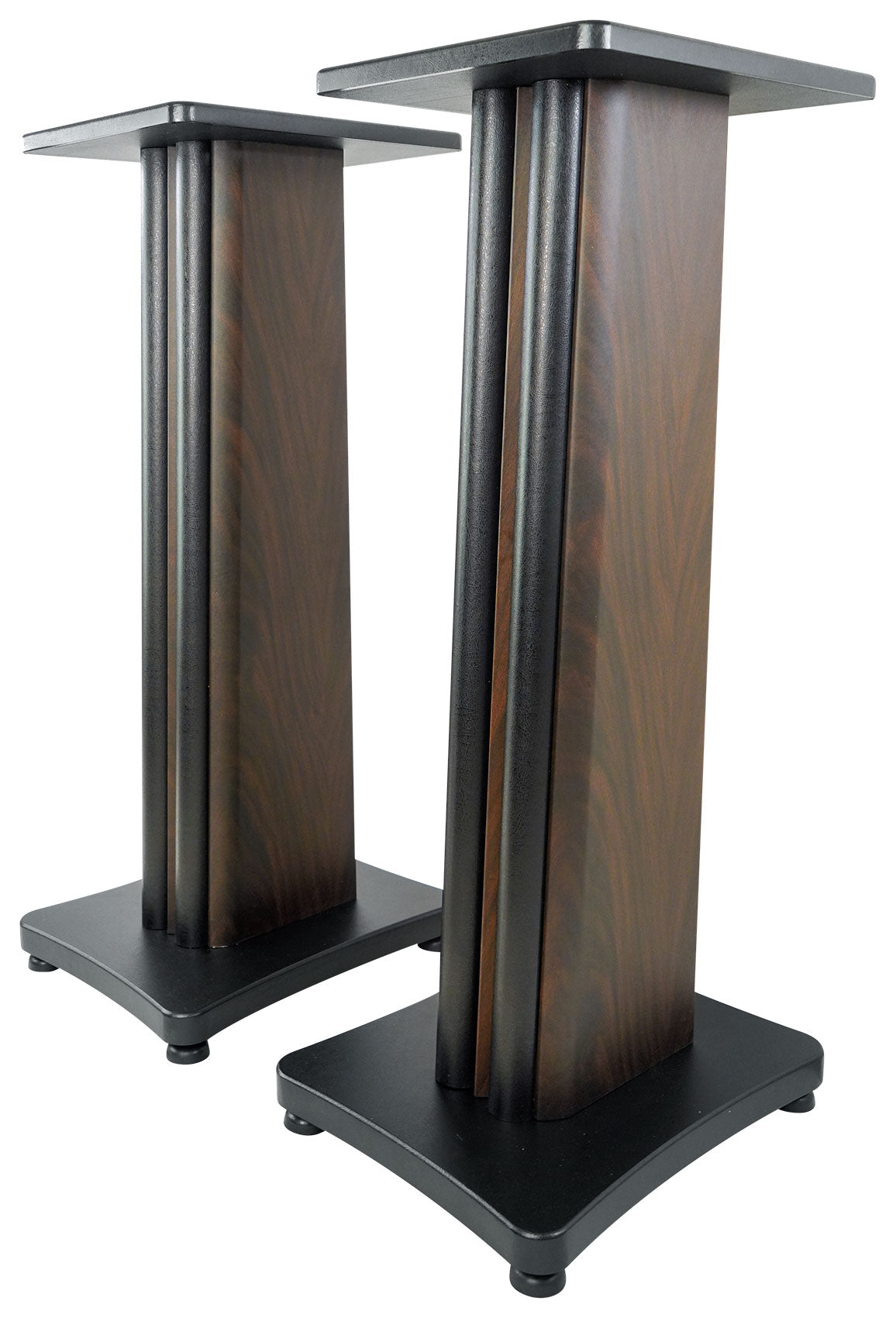 RockShelf 68D Dark Wood 2-Pack + SS28D Stands + FLX Dark Wood Bundle