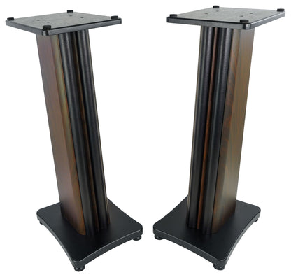 RockShelf 68D Dark Wood 2-Pack + SS28D Stands + FLX Dark Wood Bundle