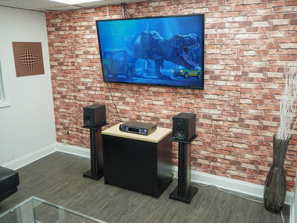 RockShelf 68D Dark Wood 2-Pack + SS28D Stands + FLX Dark Wood Bundle