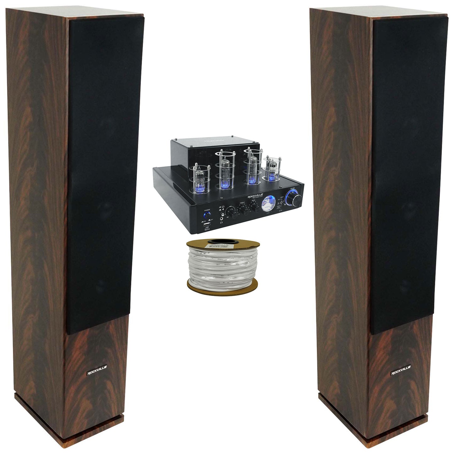 BluTube LED + RockTower 64D Dark Wood 2-Pack Bundle