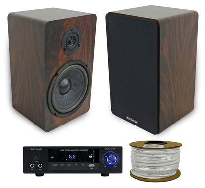 BLUAMP 150 + RockShelf 54D Dark Wood 4-Ohm Bundle