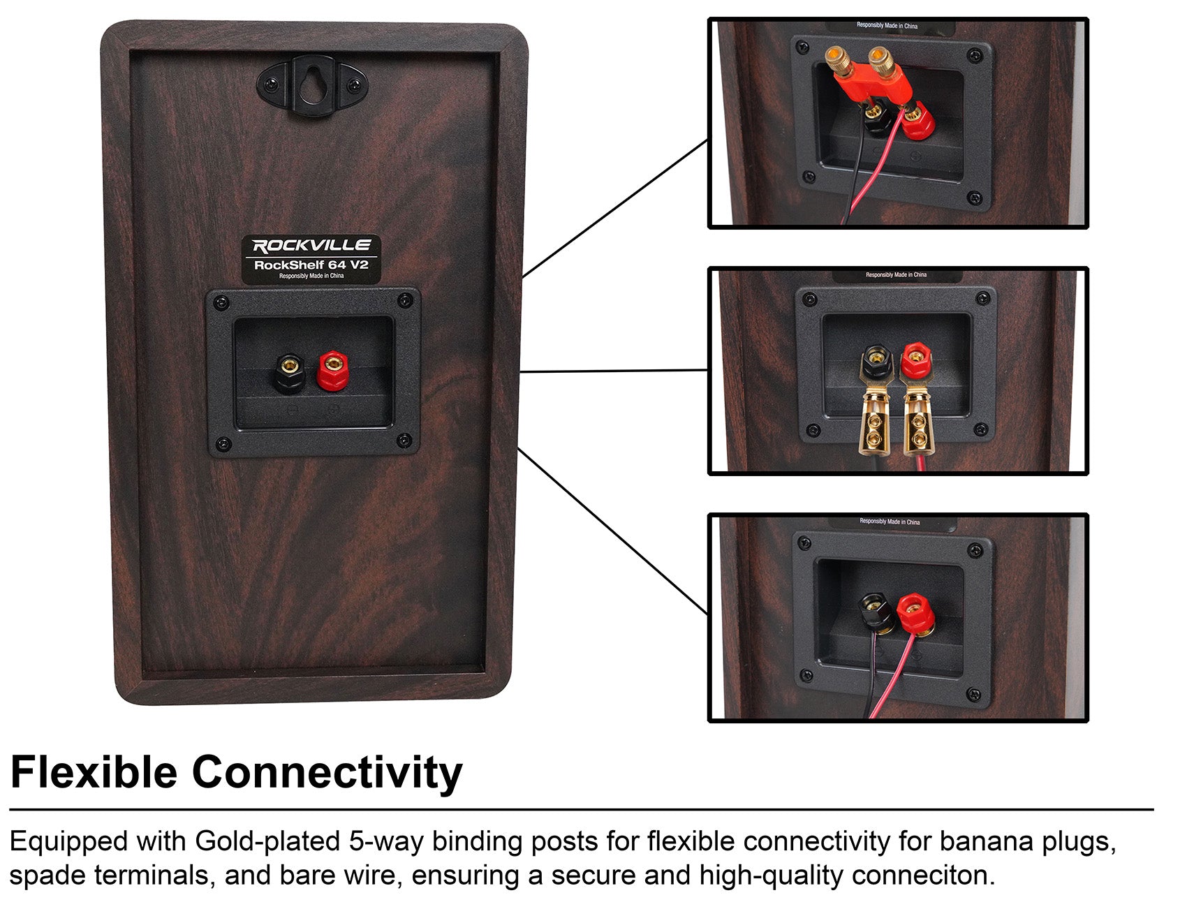 BLUAMP 150 + RockShelf 64D Dark Wood 4-Ohm Bundle