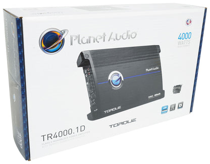 Planet Audio TR4000.1D 4000 Watt Class D 1-Ohm Mono Car Amplifier+Amp Kit