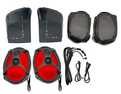 Memphis Audio MX14HDLIDKIT Harley Davidson OEM PlugnPlay 6x9 Saddle Bag Speakers [Open Box]