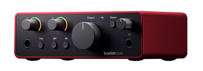 Focusrite Scarlett Solo 4th Gen USB Recording Kit w/Controller+Mic+Headphones