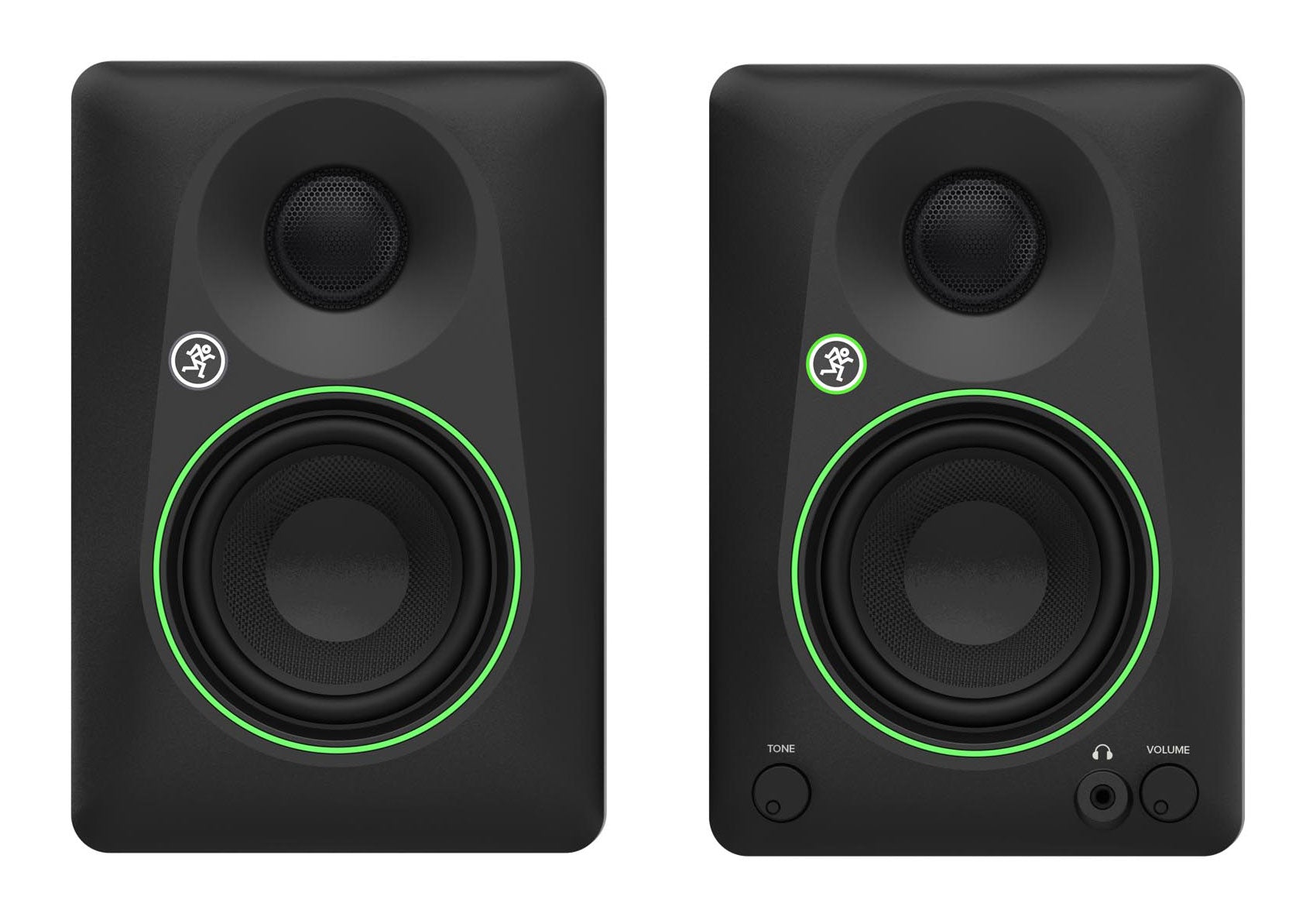 Pair Mackie CR3.5BT 3.5" Powered Studio Monitors w/ Tone Control+Headphones