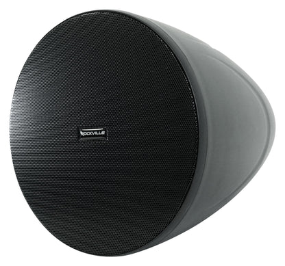 PEN-65T Black 6.5" Pendant Speakers 6-Pack + RCS2-320-6 Amplifier Bundle