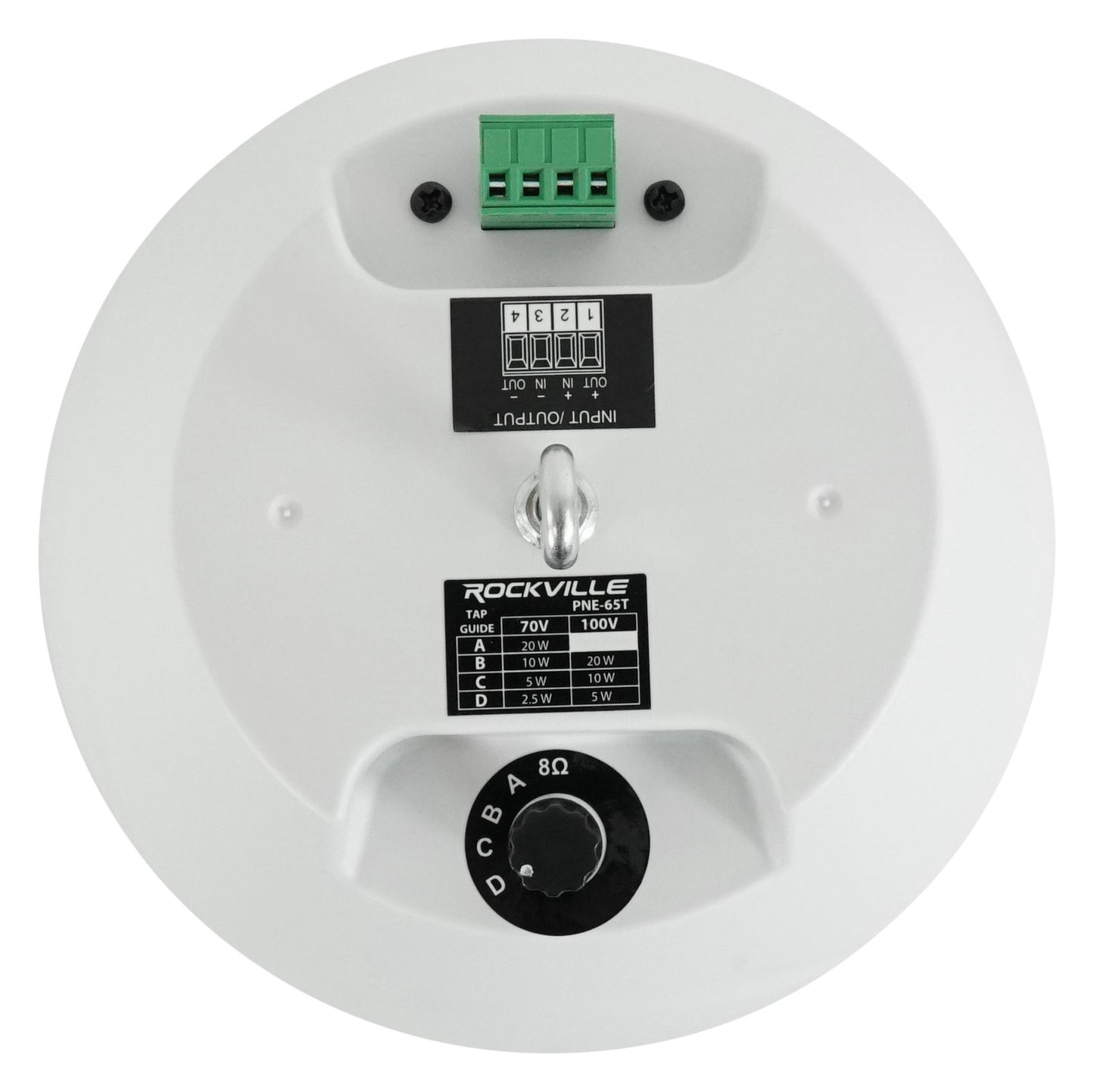 PEN-65T White 6.5" Pendant Speakers 6-Pack + RCS2-320-6 Amplifier Bundle