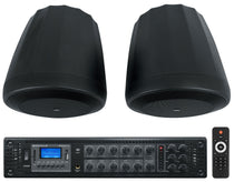 Pair JBL Control 60PS/T C60 Commercial 70v Black Pendant Subwoofers+Amp C60PS/T