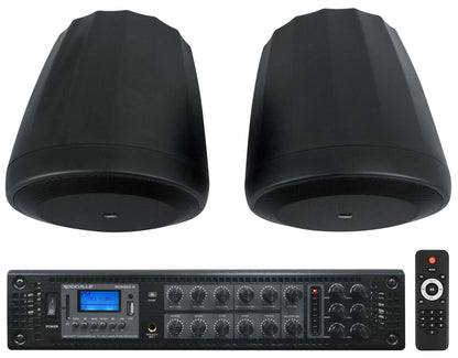 Pair JBL Control 60PS/T C60 Commercial 70v Black Pendant Subwoofers+Amp C60PS/T