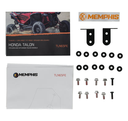 Memphis TLN65FE Speakers in Pod Enclosures+Tower Speakers Fits Honda Talon 2019+