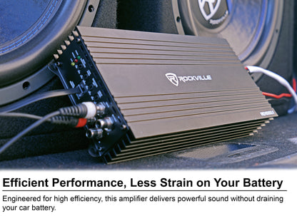 RD1000.1 Mono Amplifier + 4 Gauge Amp Wiring Kit Bundle