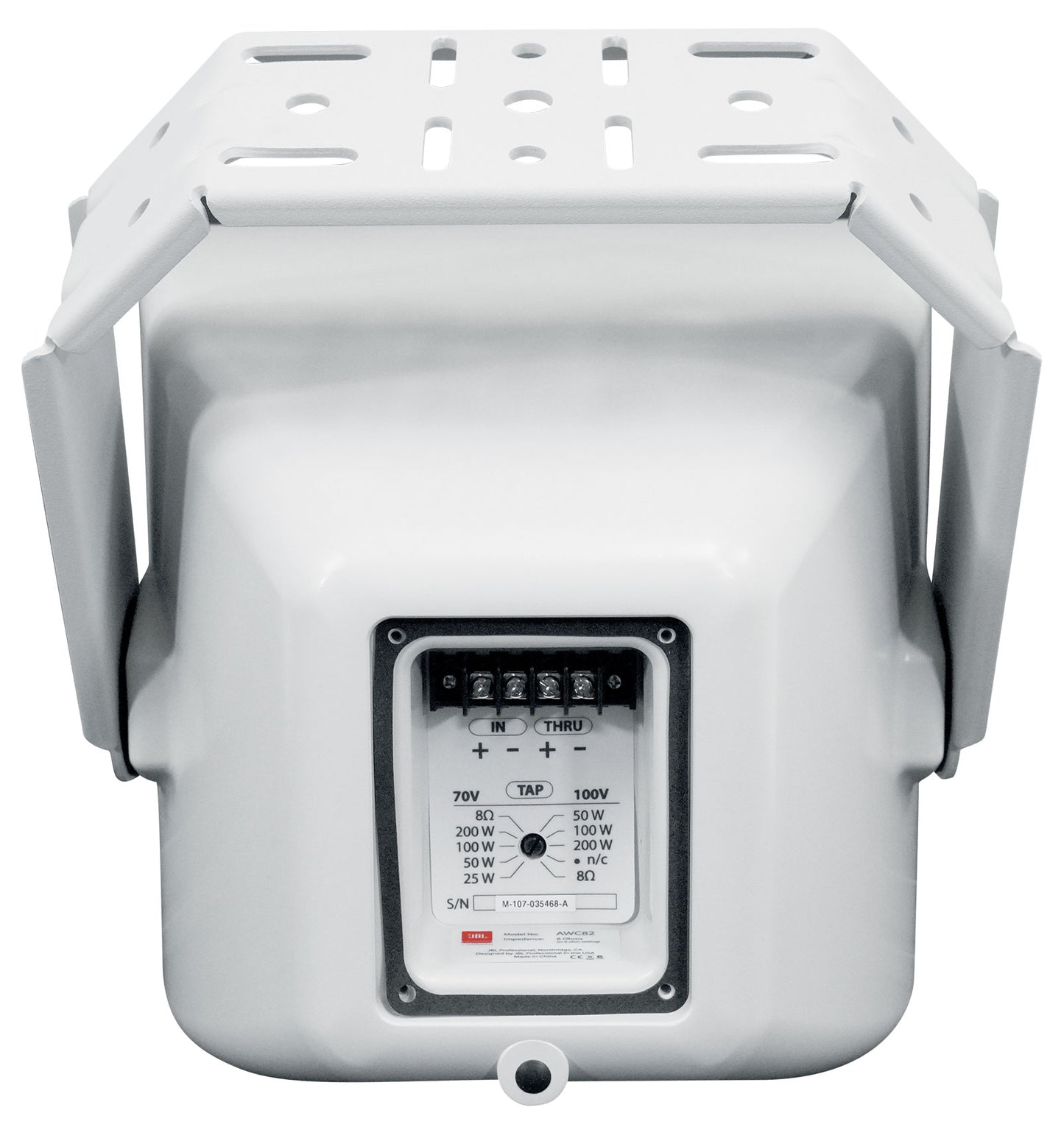 (4) JBL AWC82 8" 200w Indoor/Outdoor 70V Surface Mount Commercial Speakers+Amp