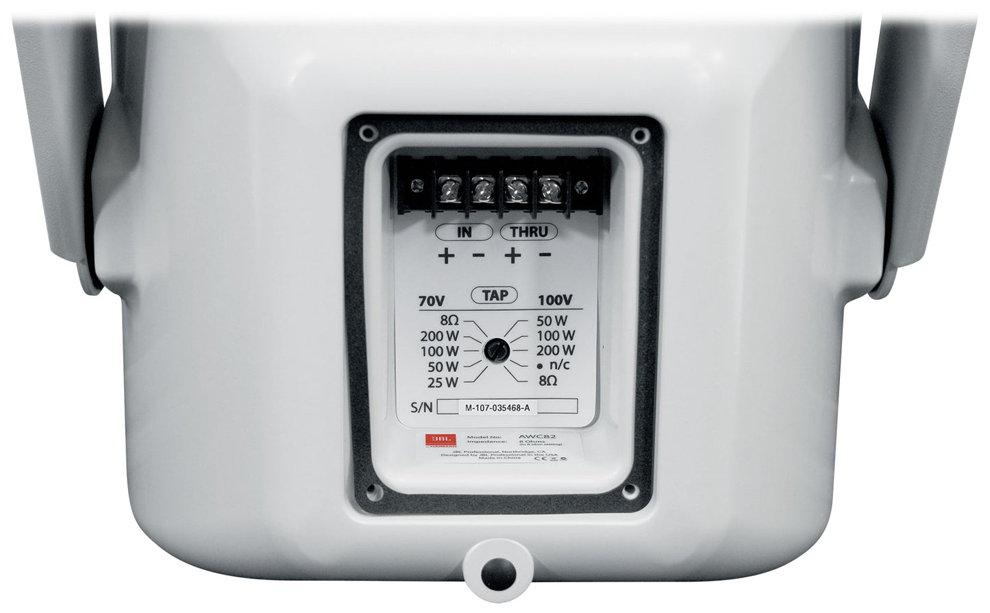 (4) JBL AWC82 8" 200w Indoor/Outdoor 70V Surface Mount Commercial Speakers+Amp