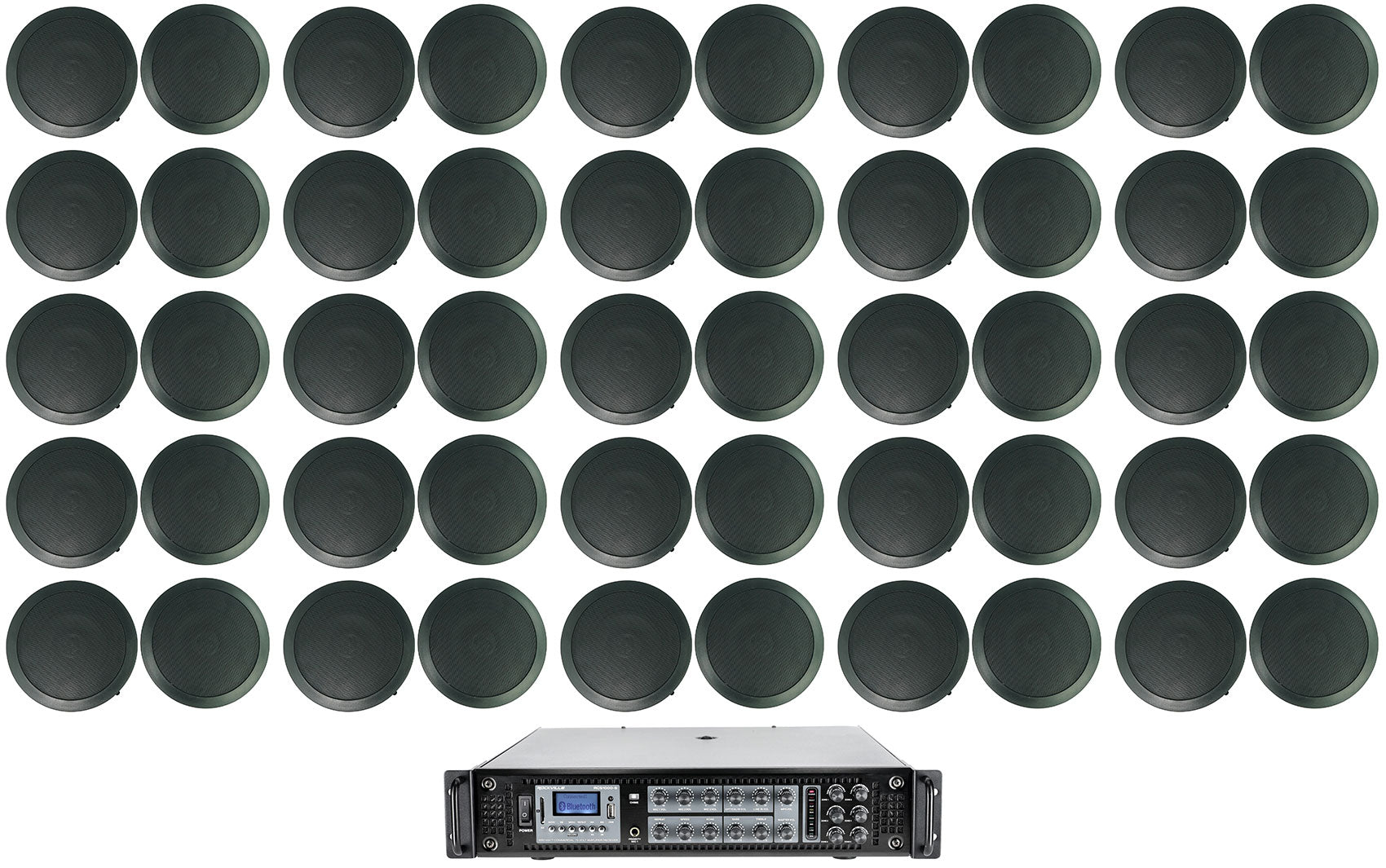 CC65T Black 50-Pack + RCS1000-6 Amplifier Bundle