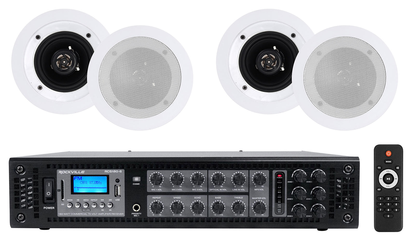 RCS180‑6 + CC4T White 2‑Pack Bundle