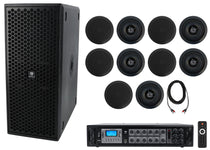 CC525T Black 10-Pack + TITAN SLIM D8 Sub + RCS180-6 Amp Bundle