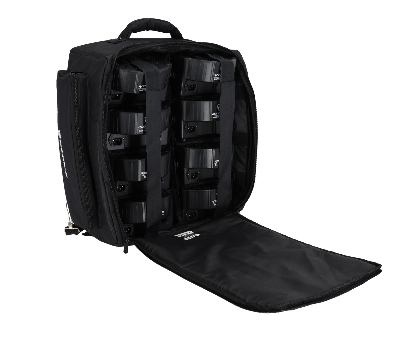 RockWedge LED White 8-Pack + RLBP8 Backpack Bundle