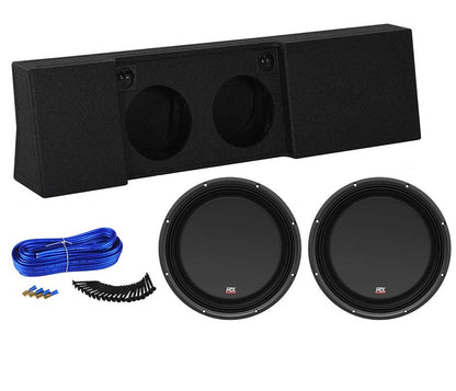 Sub Box+MTX 12" Subs For 2009-17 Ford F150 Super Crew+2017 F250/350 Super Duty