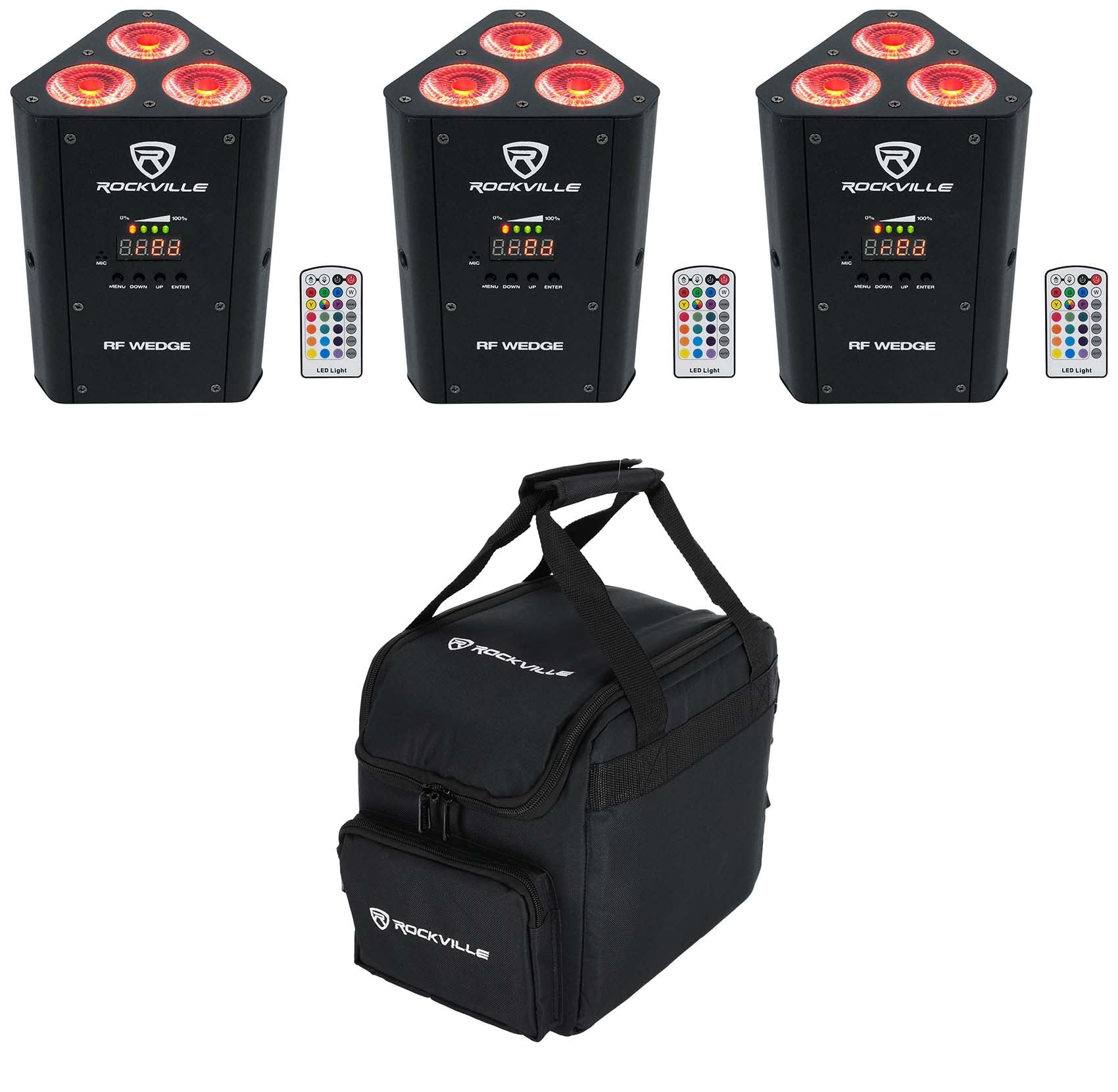 RF WEDGE Black 3-Pack + RLB25 Lighting Bag Bundle