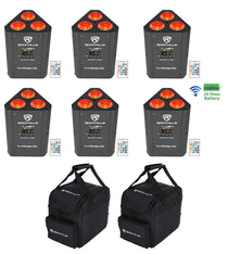 RockWedge LED 6-Pack + RLB25 Lighting Bags Bundle
