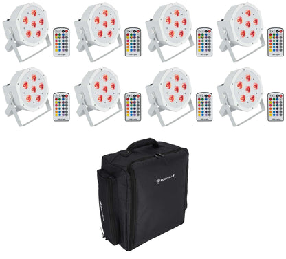 Battery Par 6RF White 8-Pack + RLBP8 Backpack Bundle