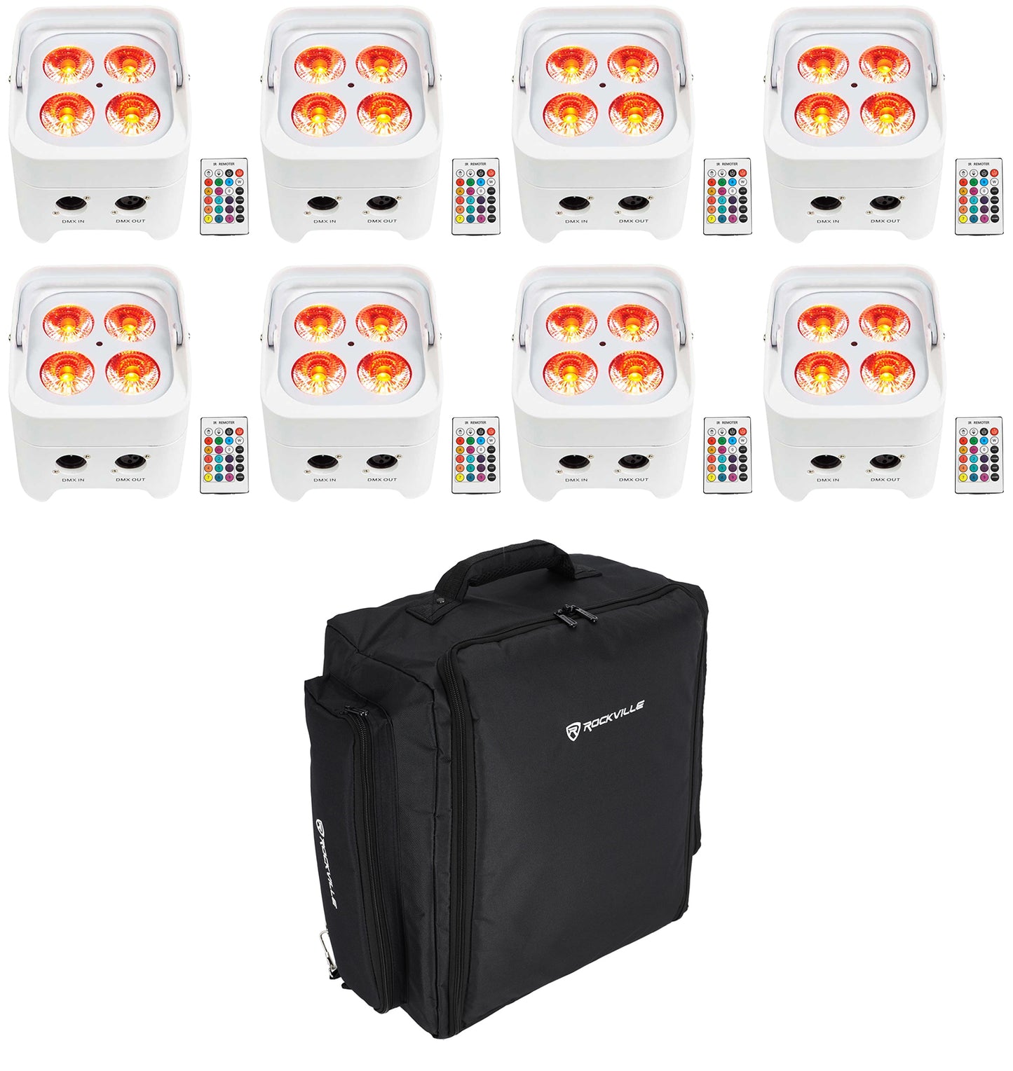 BEST PAR 50 White 8-Pack + RLBP8 Backpack Bundle