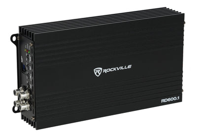 RD600.1 Mono Amplifier + 4 Gauge Amp Wiring Kit Bundle