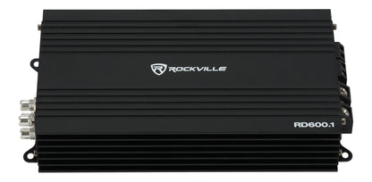 RD600.1 Mono Amplifier + 4 Gauge Amp Wiring Kit Bundle